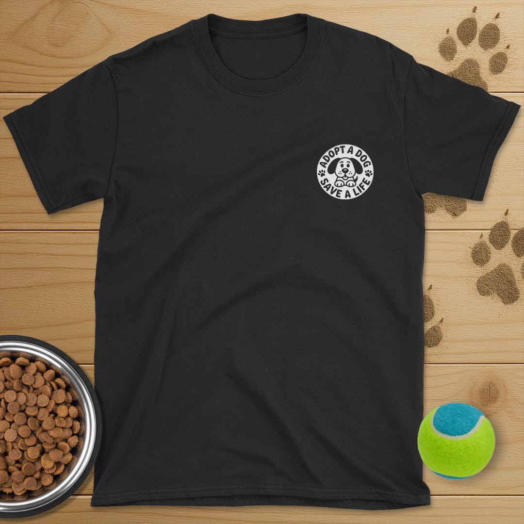 Adopt A Dog Save A Life Badge T-Shirt