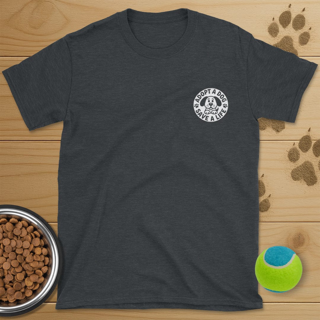 Adopt A Dog Save A Life Badge T-Shirt
