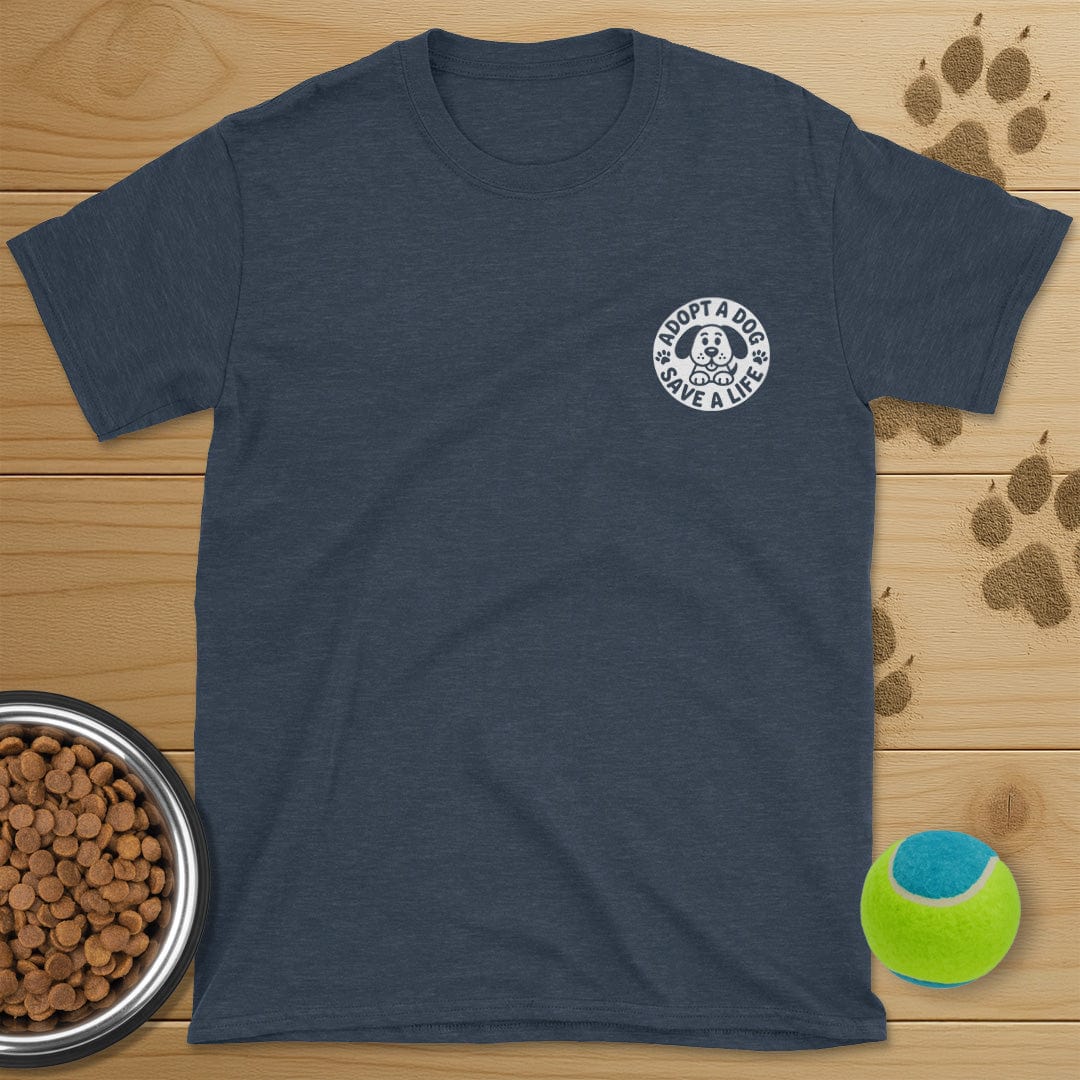 Adopt A Dog Save A Life Badge T-Shirt