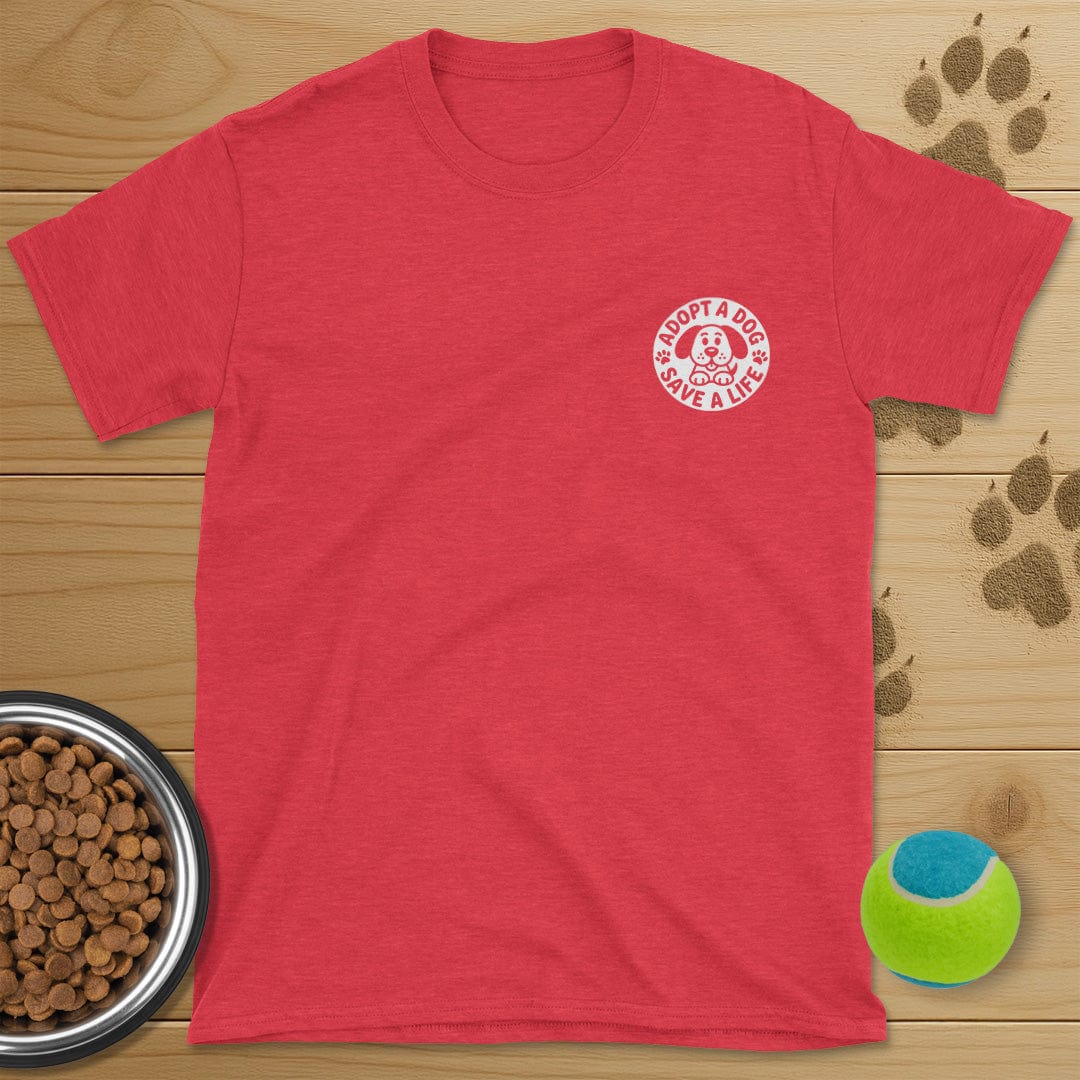 Adopt A Dog Save A Life Badge T-Shirt