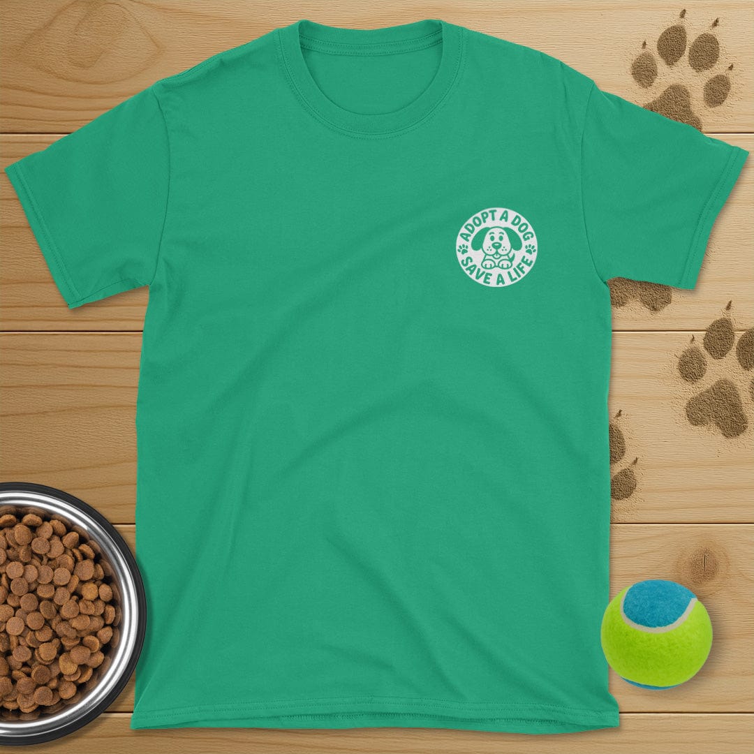 Adopt A Dog Save A Life Badge T-Shirt