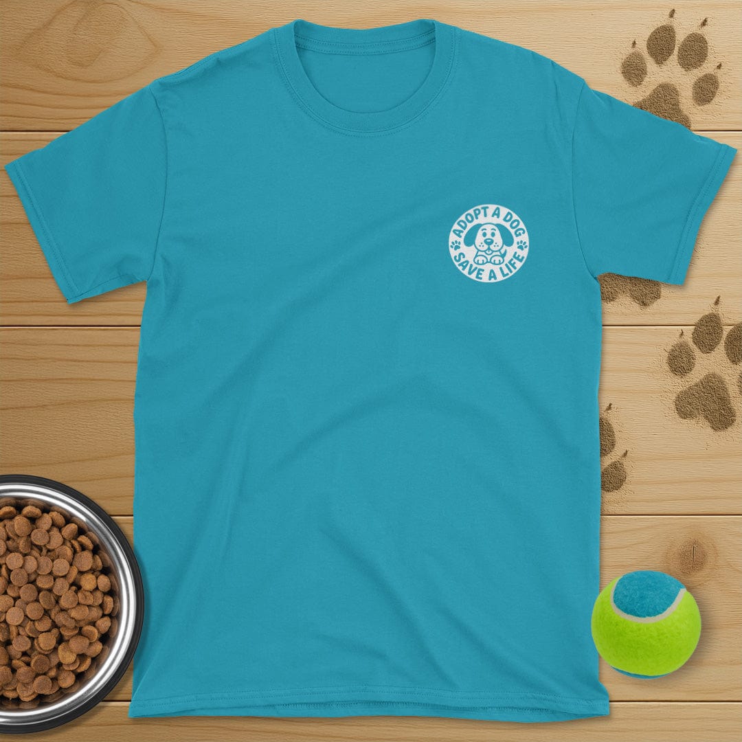 Adopt A Dog Save A Life Badge T-Shirt