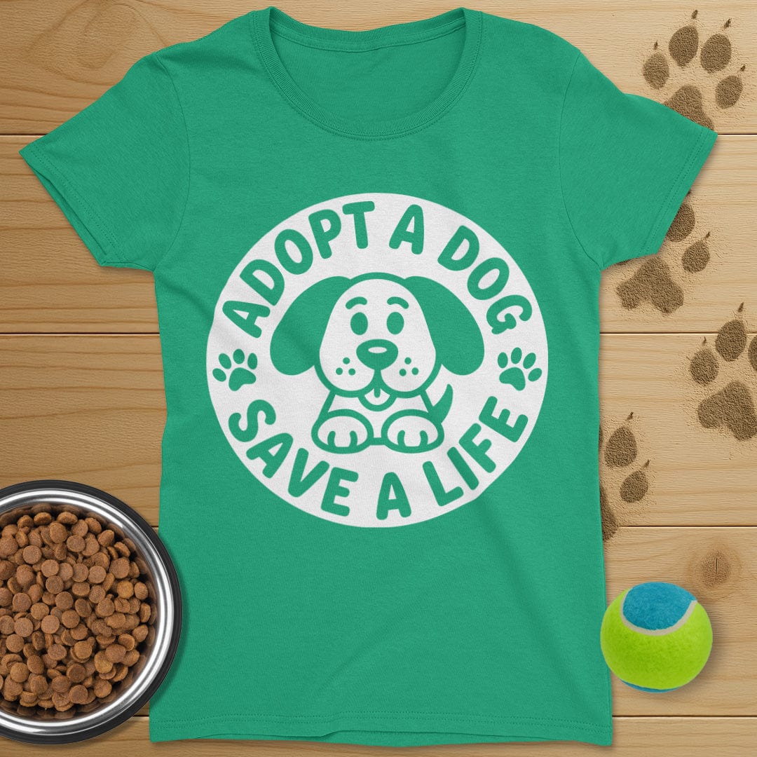 Adopt A Dog Save A Life T-Shirt-Womens