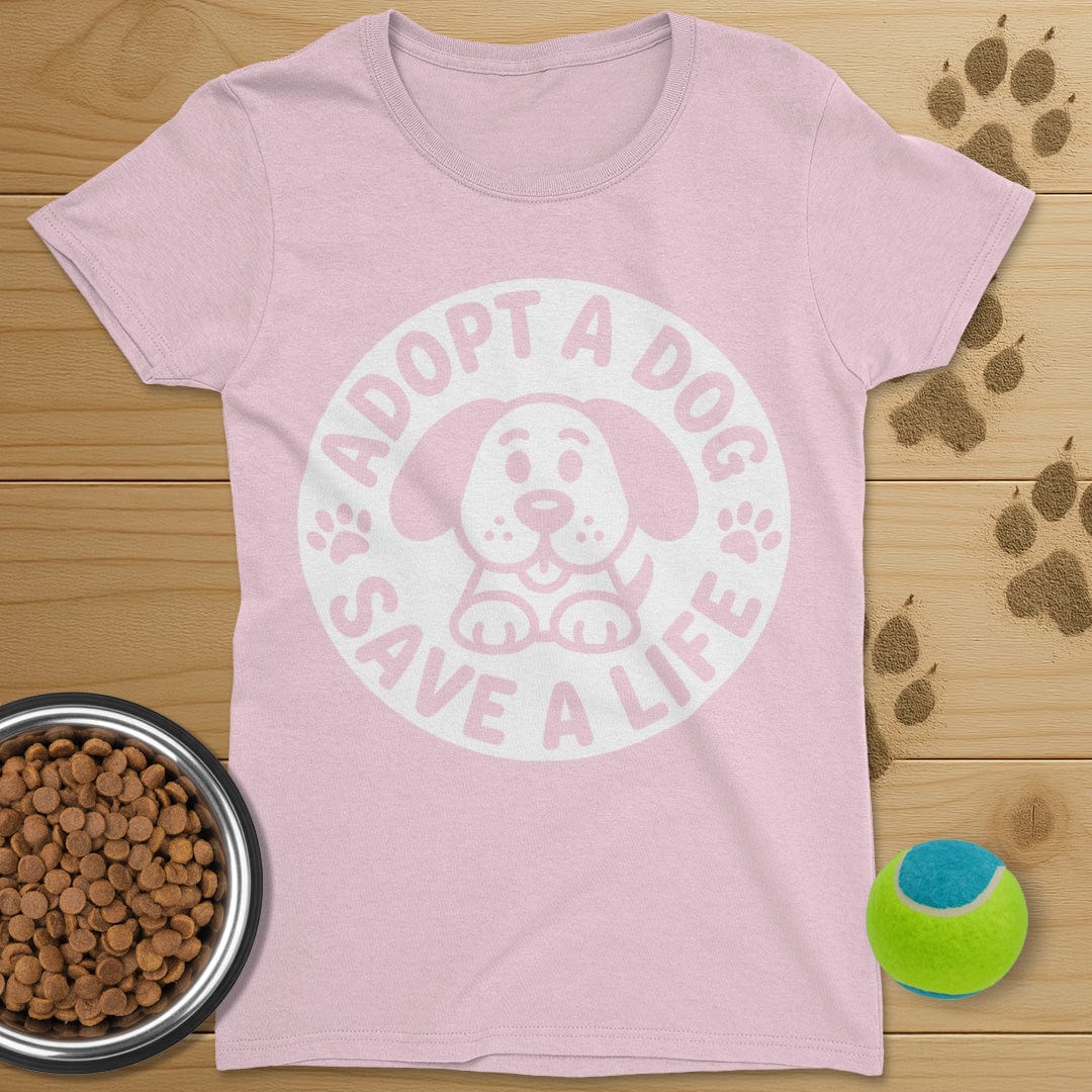 Adopt A Dog Save A Life T-Shirt-Womens
