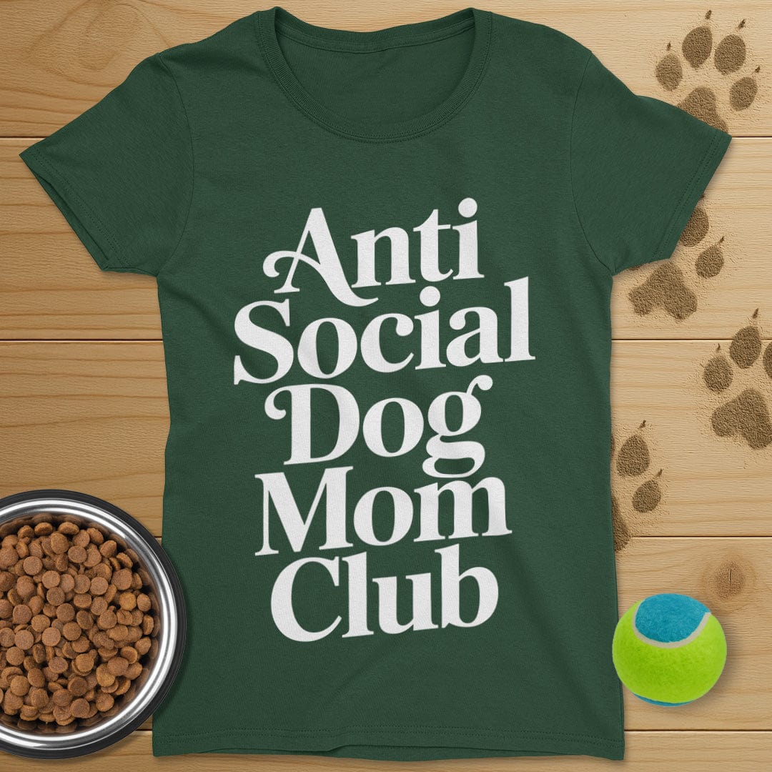 Anti Social Dog Mom Club T-Shirt-Womens