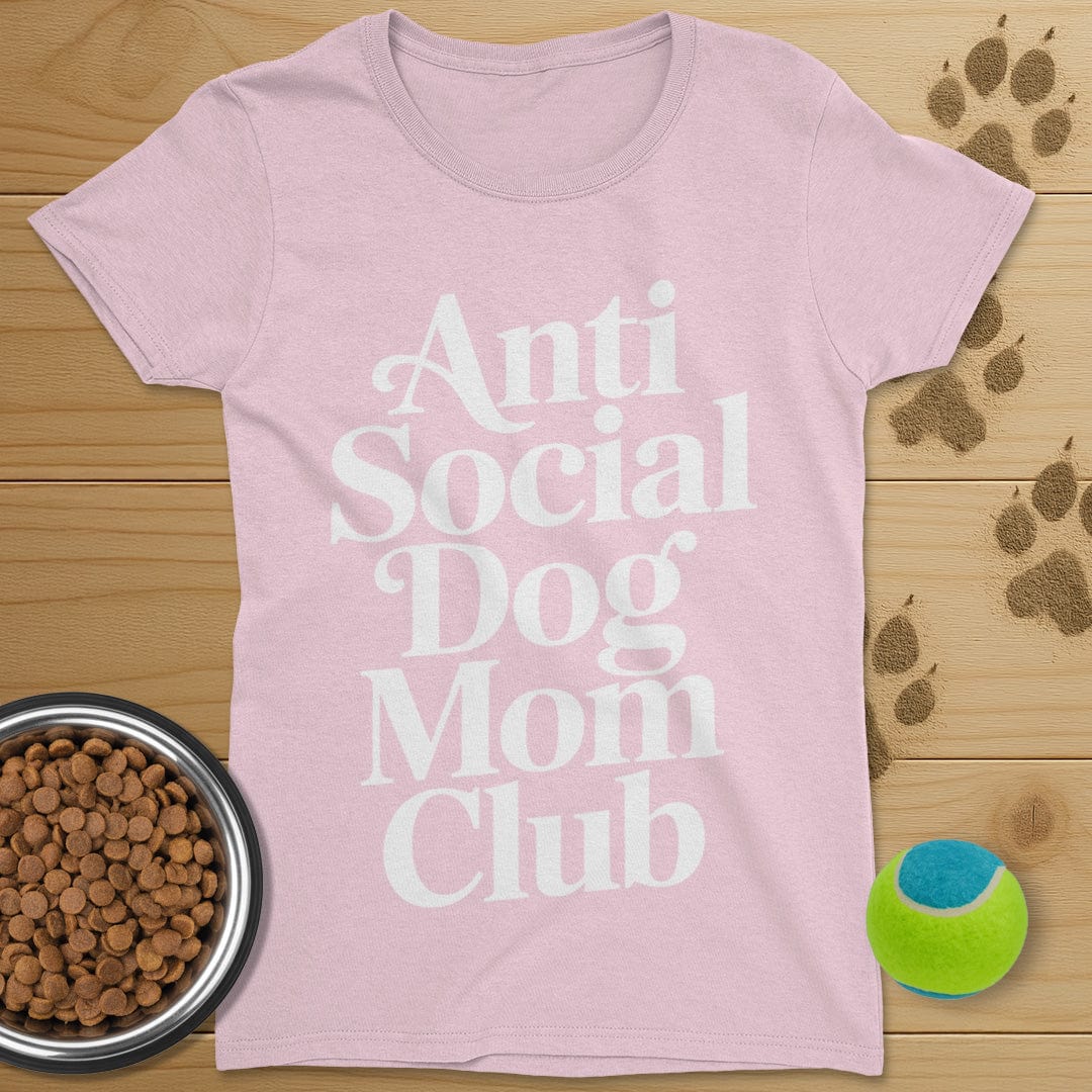 Anti Social Dog Mom Club T-Shirt-Womens