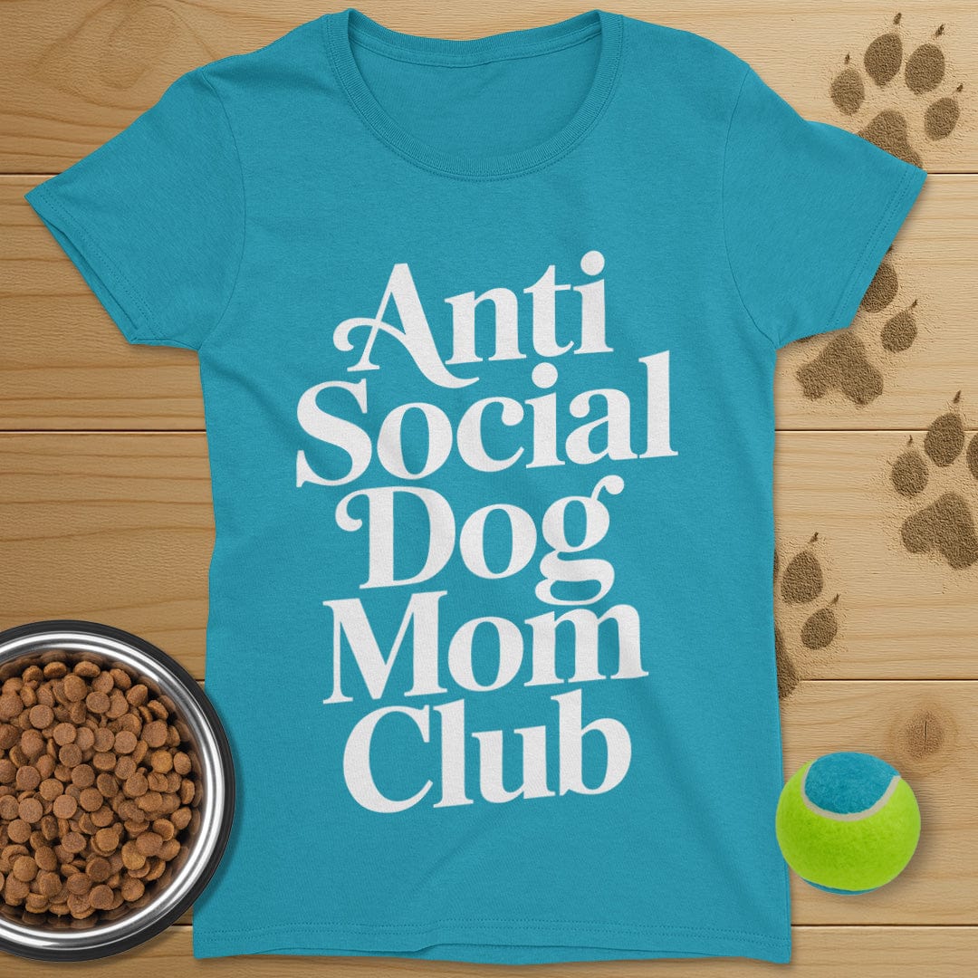 Anti Social Dog Mom Club T-Shirt-Womens