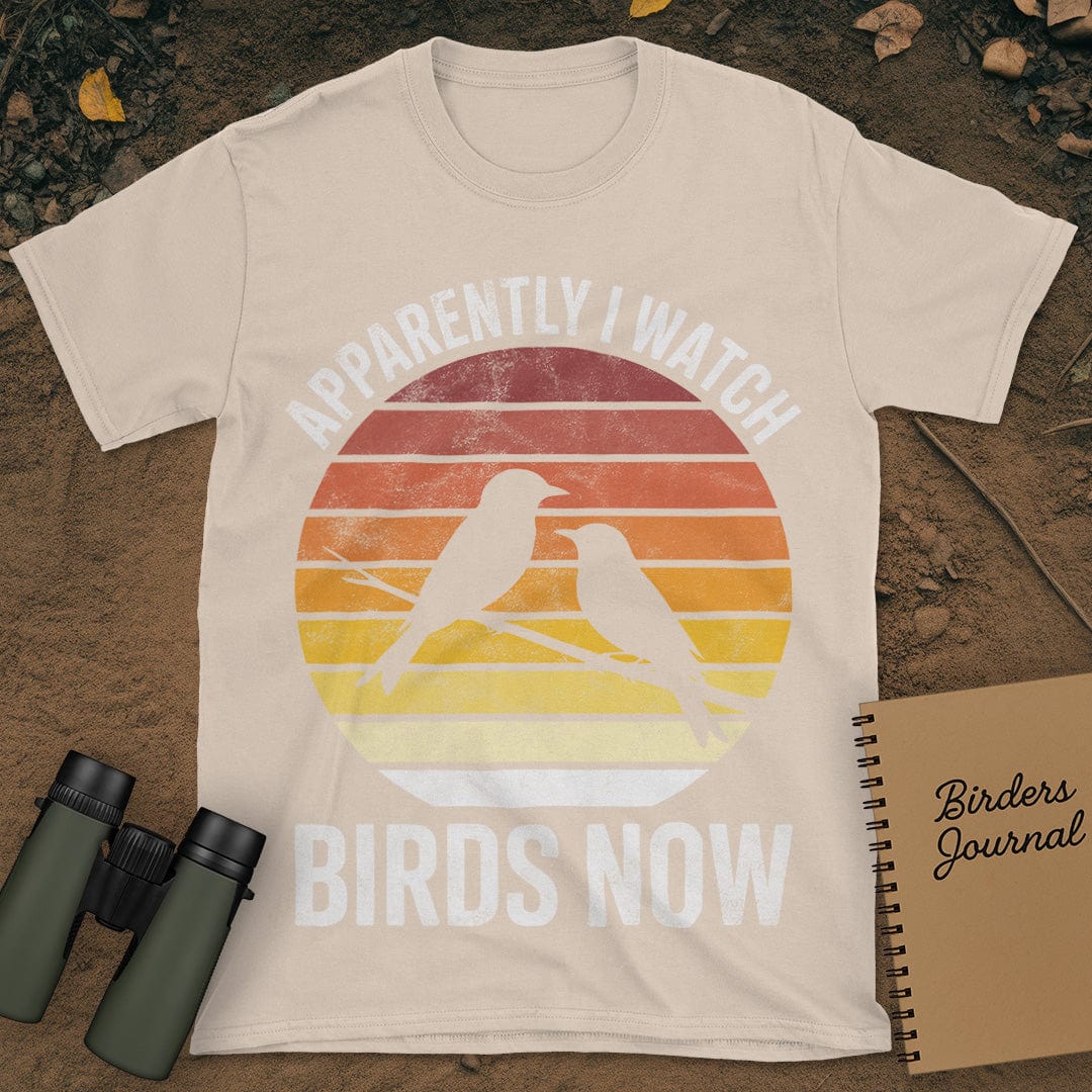 Apparently I Watch Birds Now Distressed T-Shirt