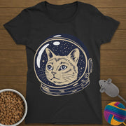 Astronaut Cat T-Shirt Womens