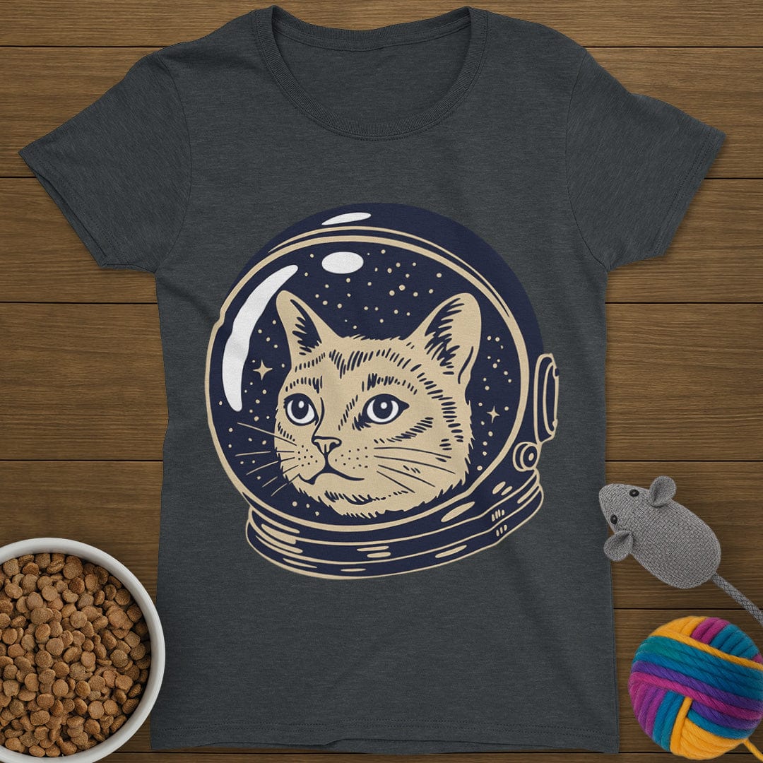 Astronaut Cat T-Shirt Womens