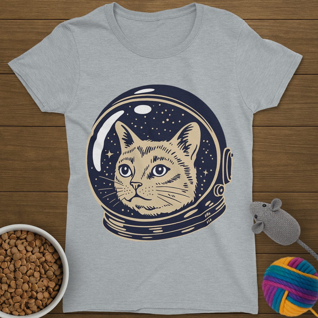 Astronaut Cat T-Shirt Womens