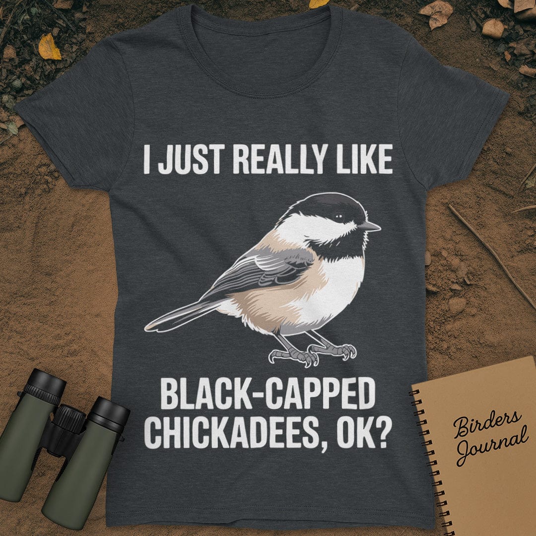 Black-capped Chickadee T-Shirt Womens