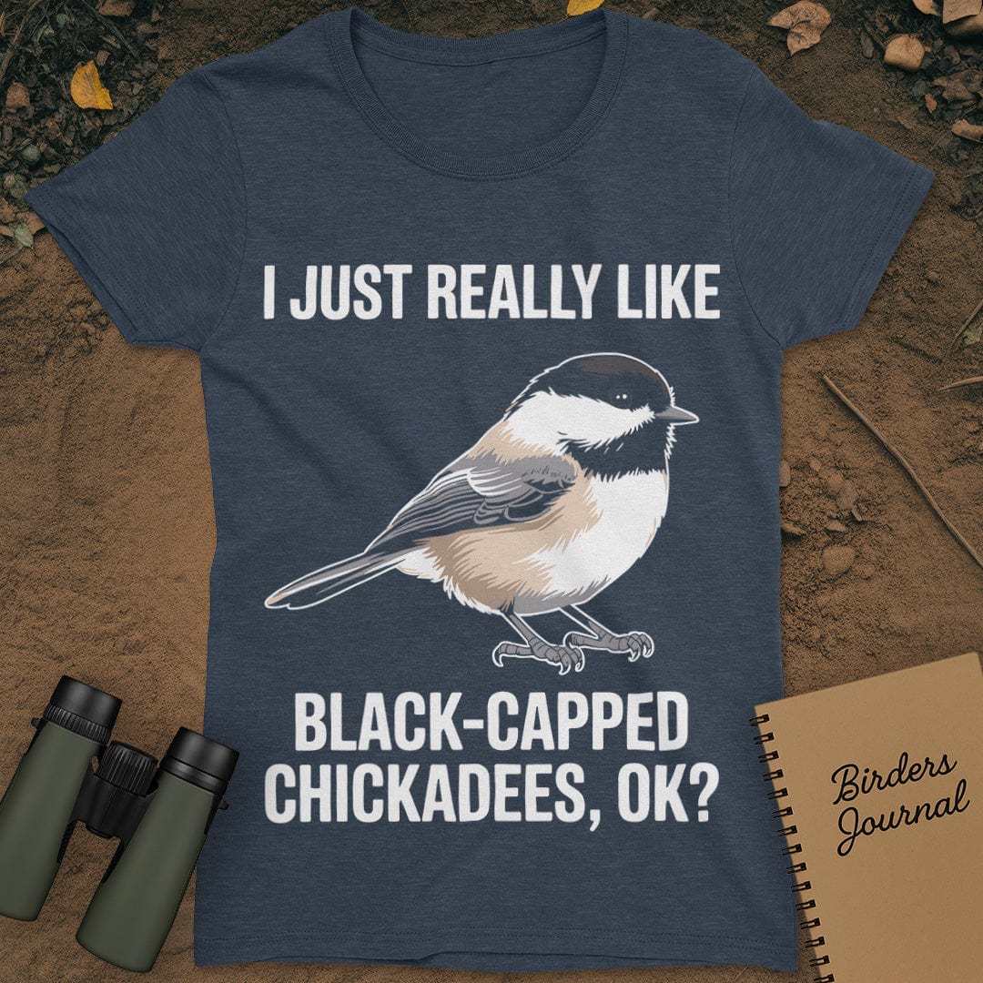 Black-capped Chickadee T-Shirt Womens