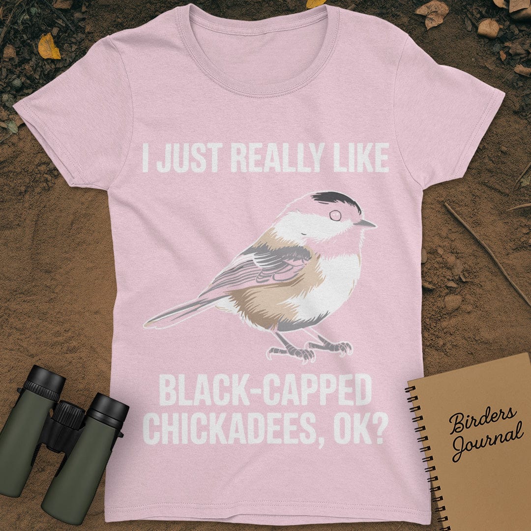 Black-capped Chickadee T-Shirt Womens