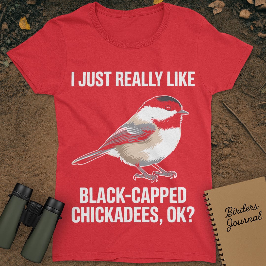 Black-capped Chickadee T-Shirt Womens