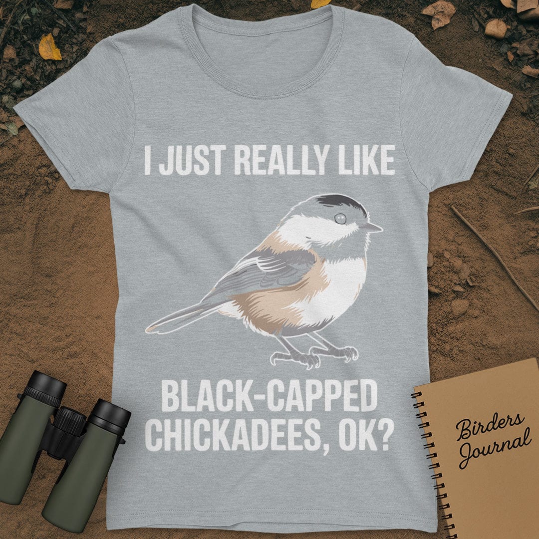 Black-capped Chickadee T-Shirt Womens