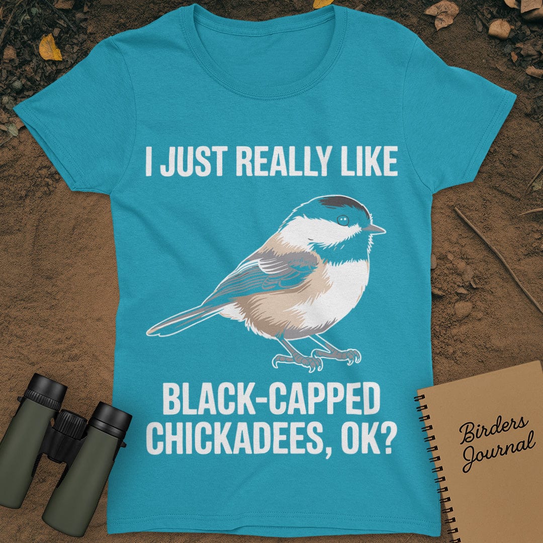 Black-capped Chickadee T-Shirt Womens