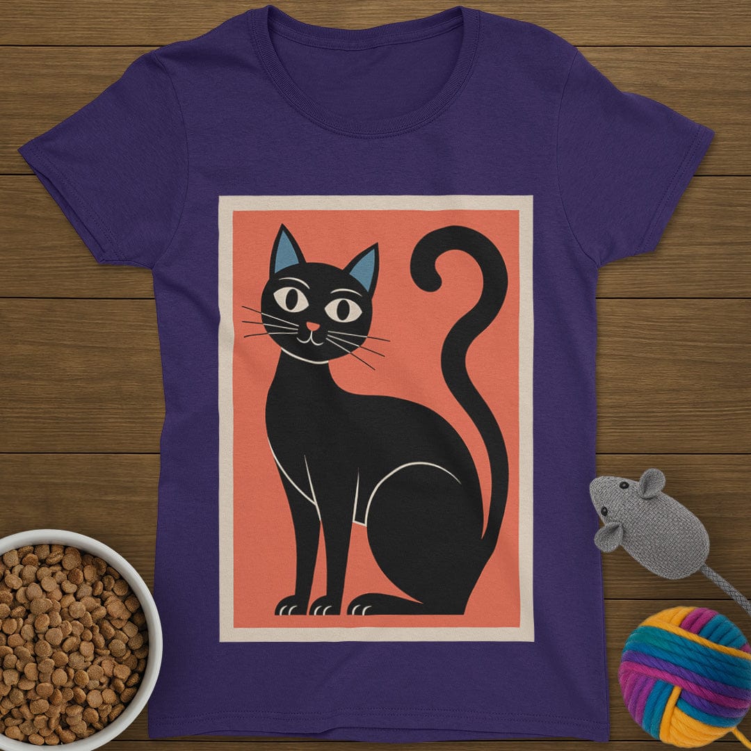 Black Cat T-Shirt Womens