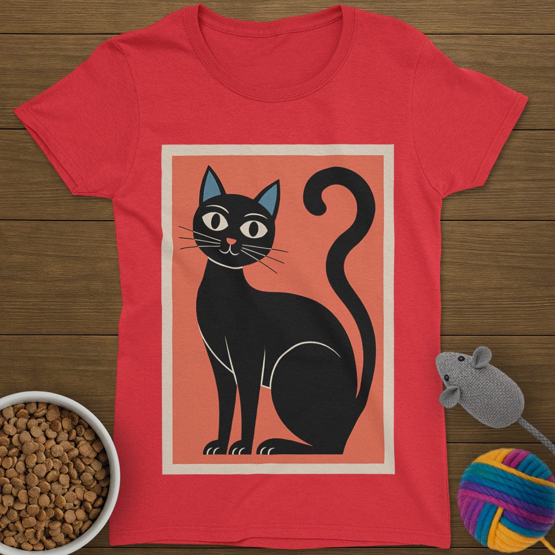 Black Cat T-Shirt Womens