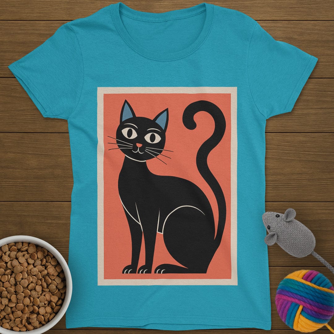 Black Cat T-Shirt Womens