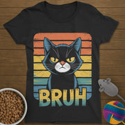 Bruh Vintage Cat T-Shirt Womens