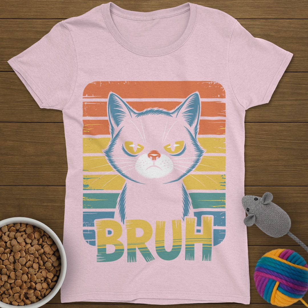Bruh Vintage Cat T-Shirt Womens