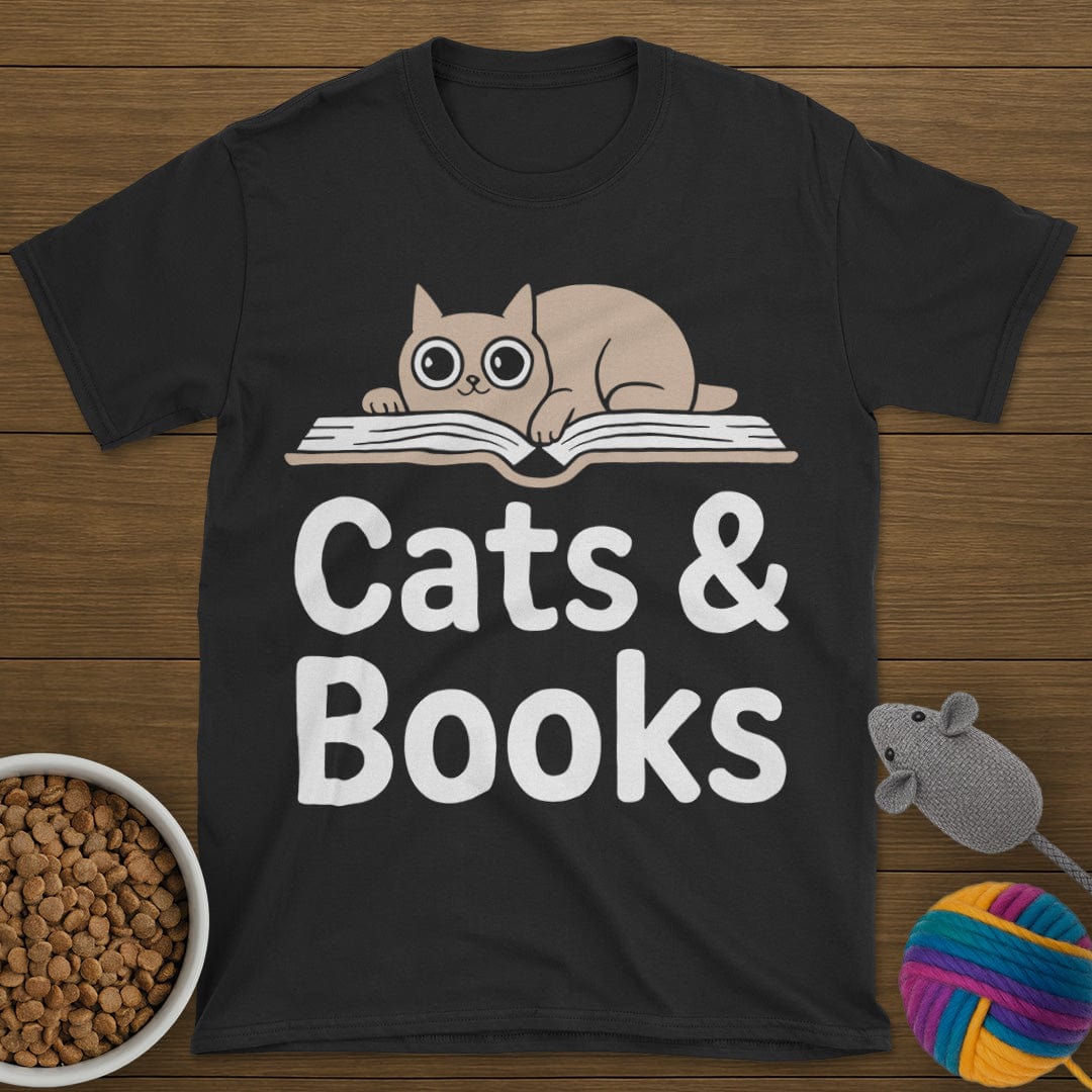 Cats and Books T-Shirt