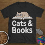 Cats and Books T-Shirt