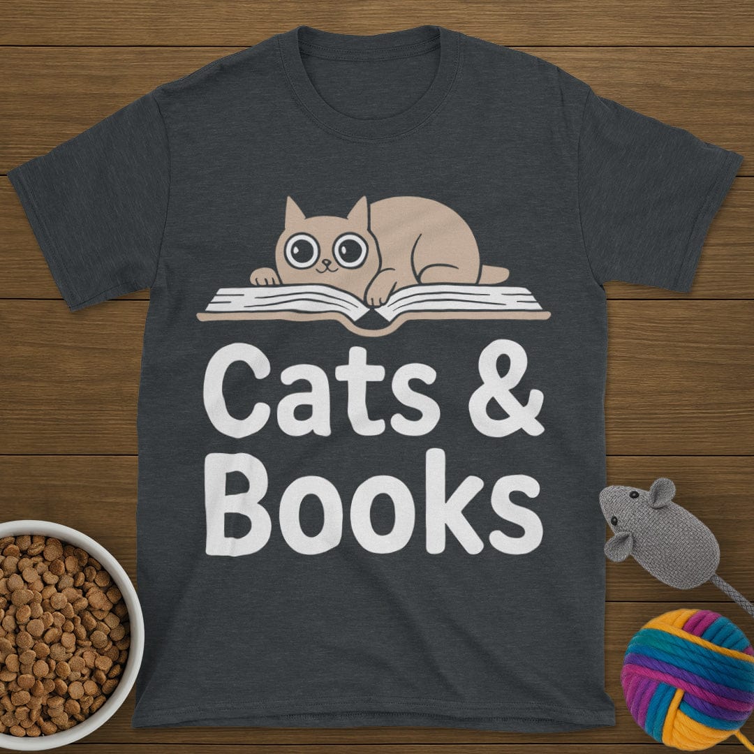 Cats and Books T-Shirt