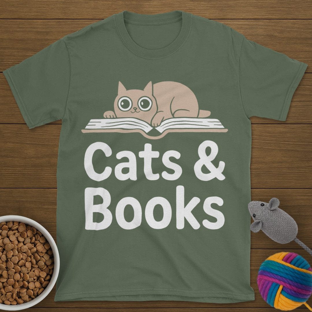 Cats and Books T-Shirt