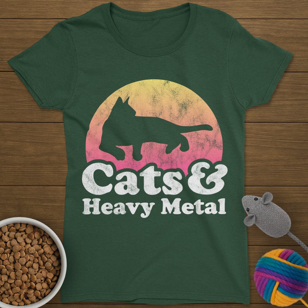 Cats and Heavy Metal T-Shirt Womens