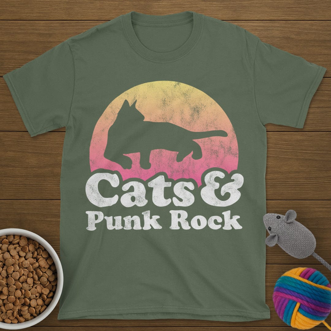 Cats and Punk Rock T-Shirt