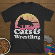 Cats and Wrestling T-Shirt