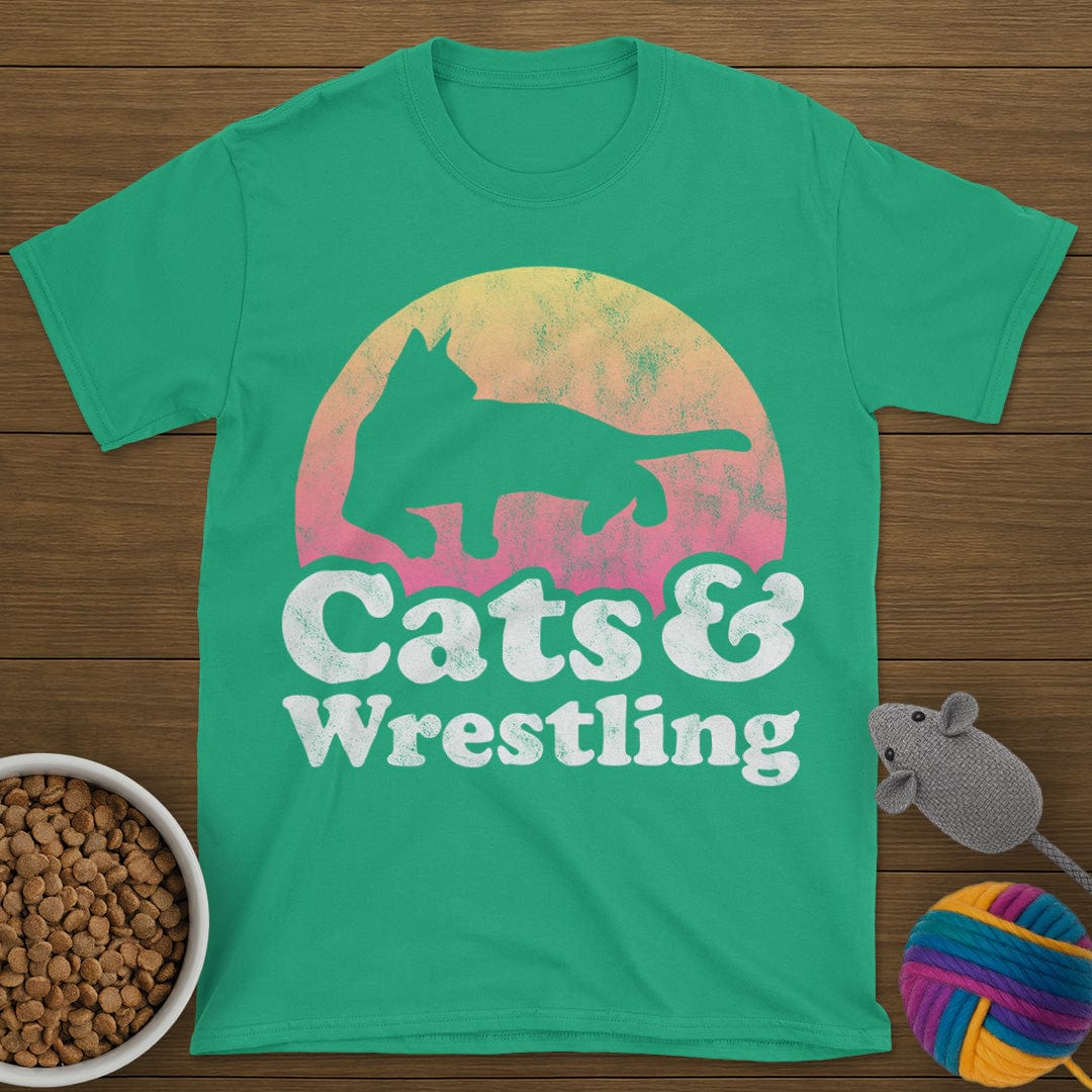 Cats and Wrestling T-Shirt