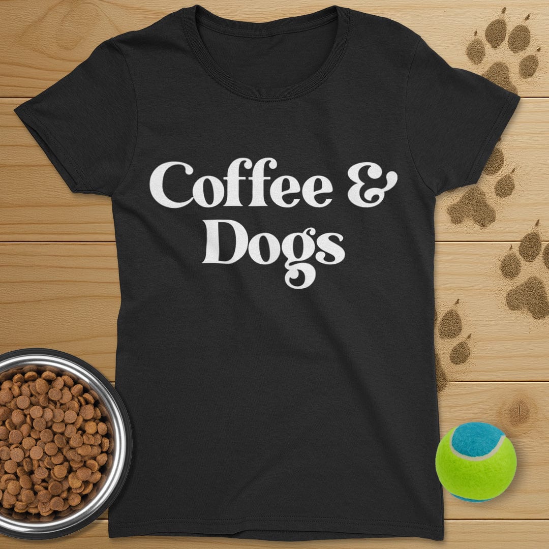 Coffee And Dogs T-Shirt-Womens