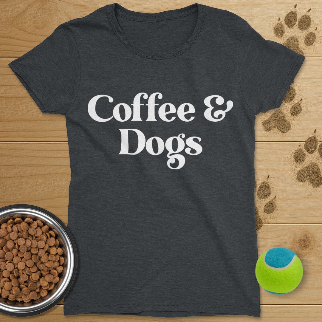 Coffee And Dogs T-Shirt-Womens