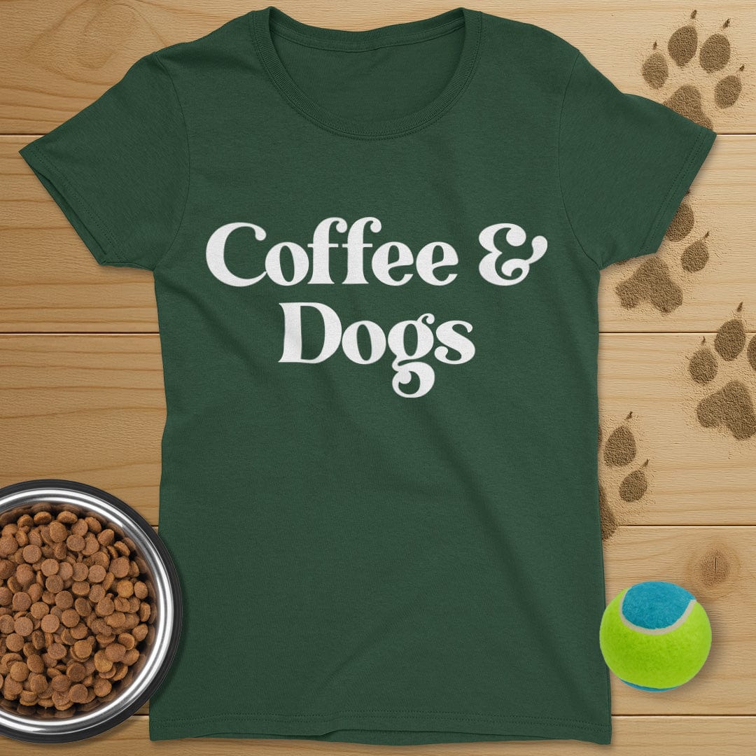 Coffee And Dogs T-Shirt-Womens