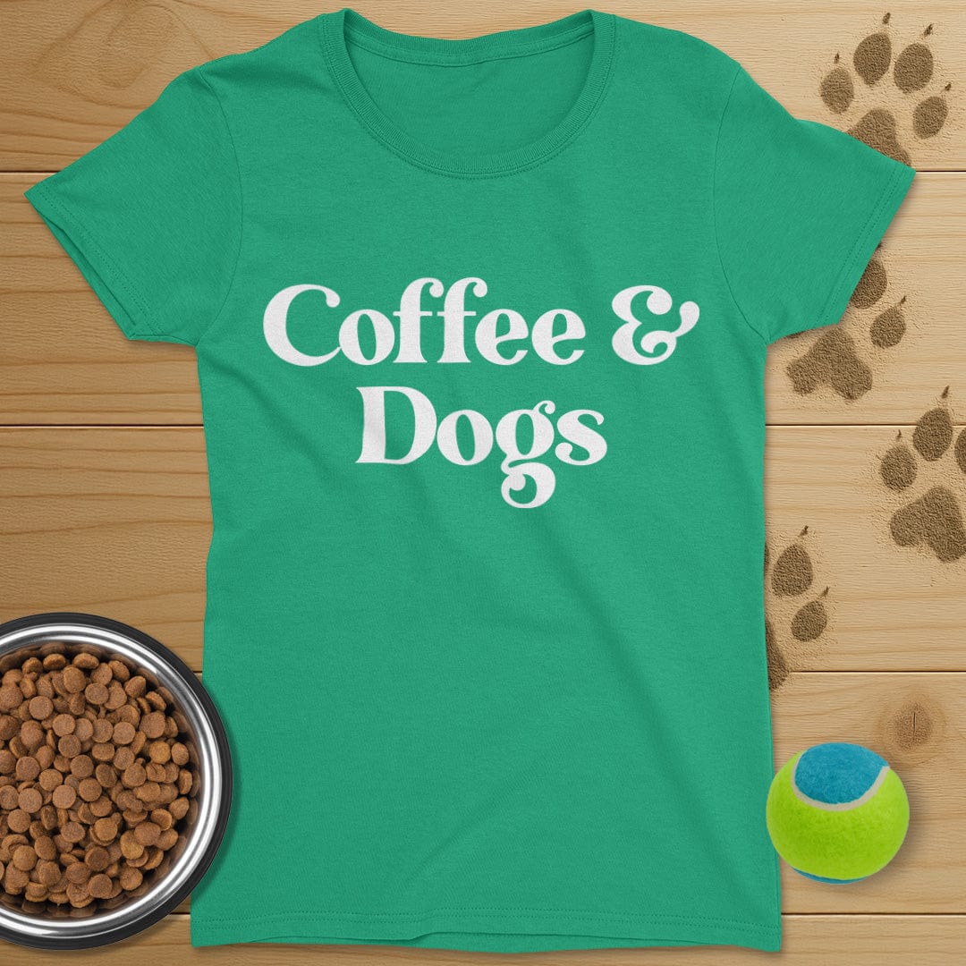Coffee And Dogs T-Shirt-Womens