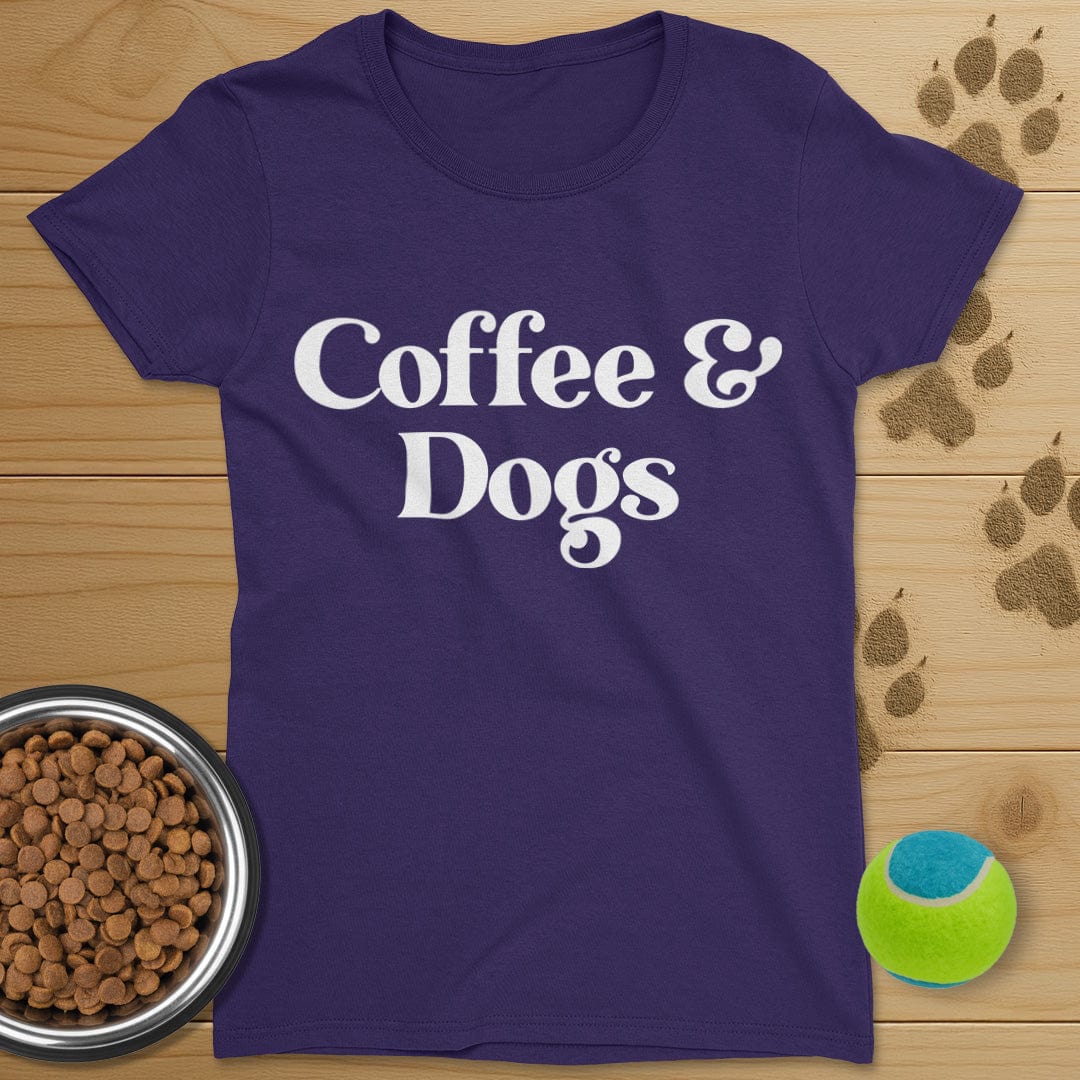 Coffee And Dogs T-Shirt-Womens