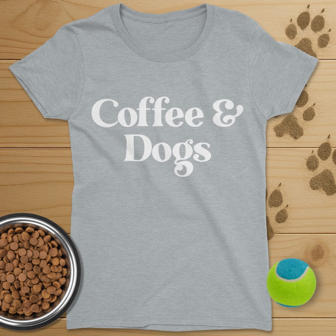 Coffee And Dogs T-Shirt-Womens