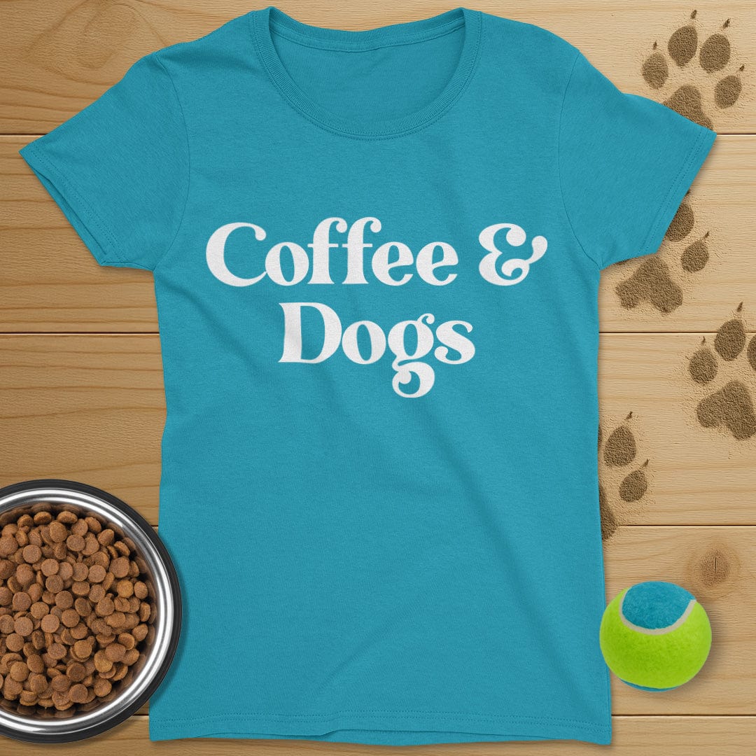 Coffee And Dogs T-Shirt-Womens