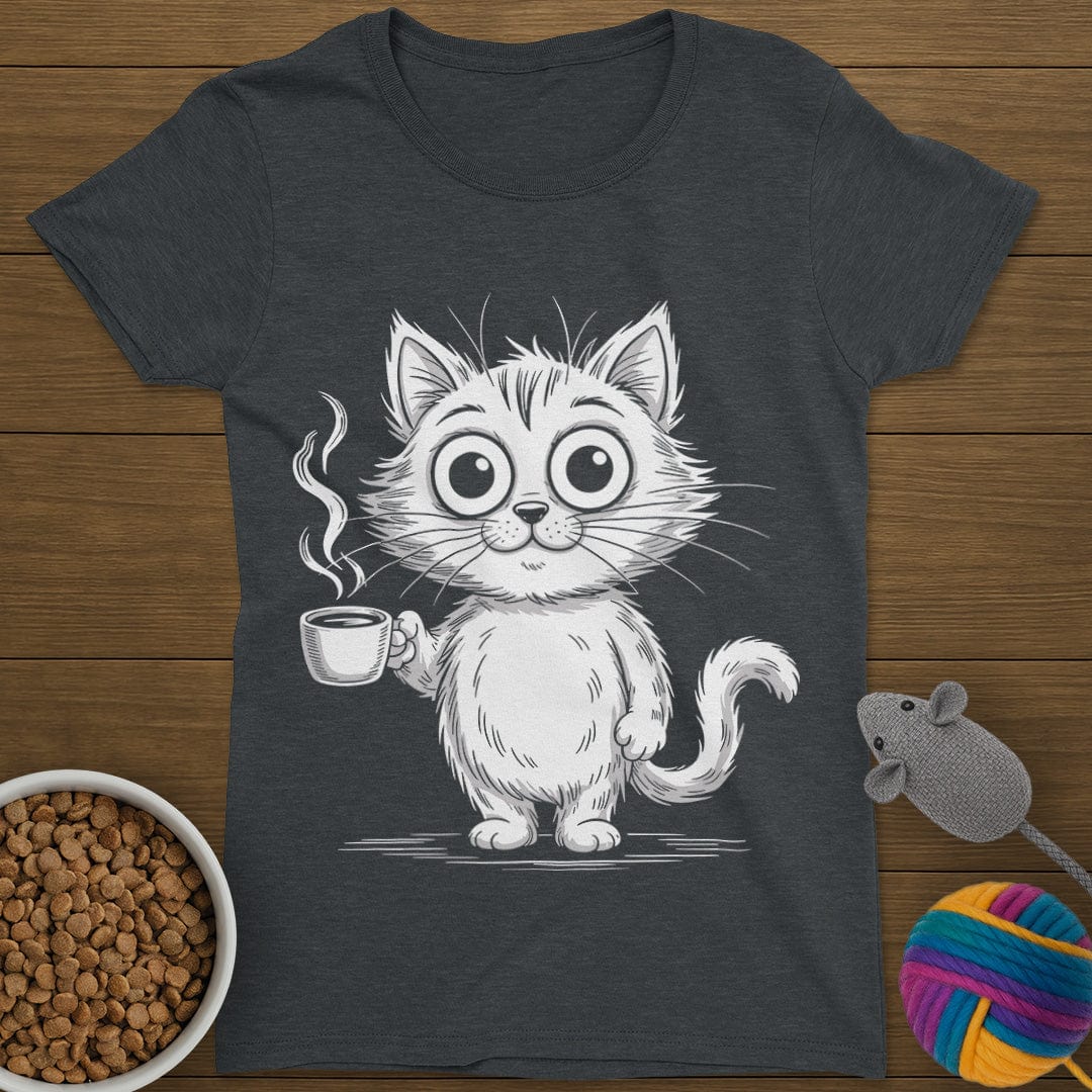 Coffee Cat T-Shirt Womens