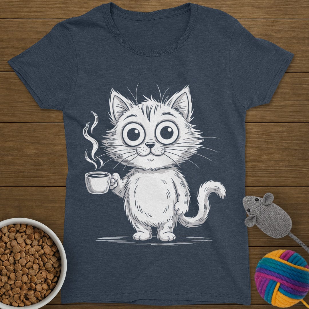 Coffee Cat T-Shirt Womens