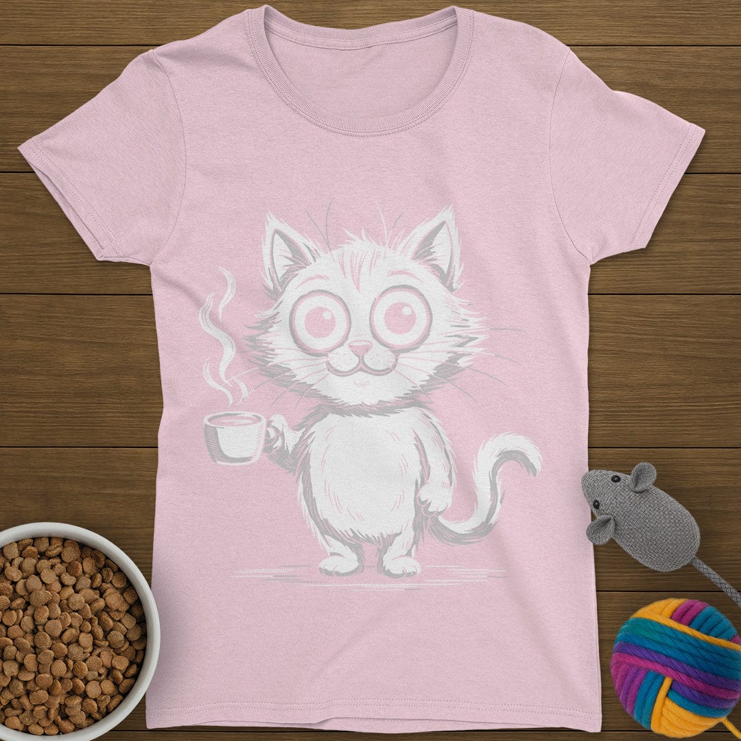 Coffee Cat T-Shirt Womens