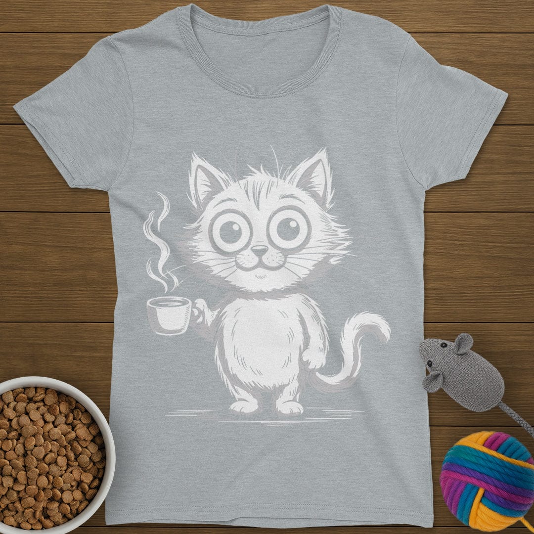 Coffee Cat T-Shirt Womens