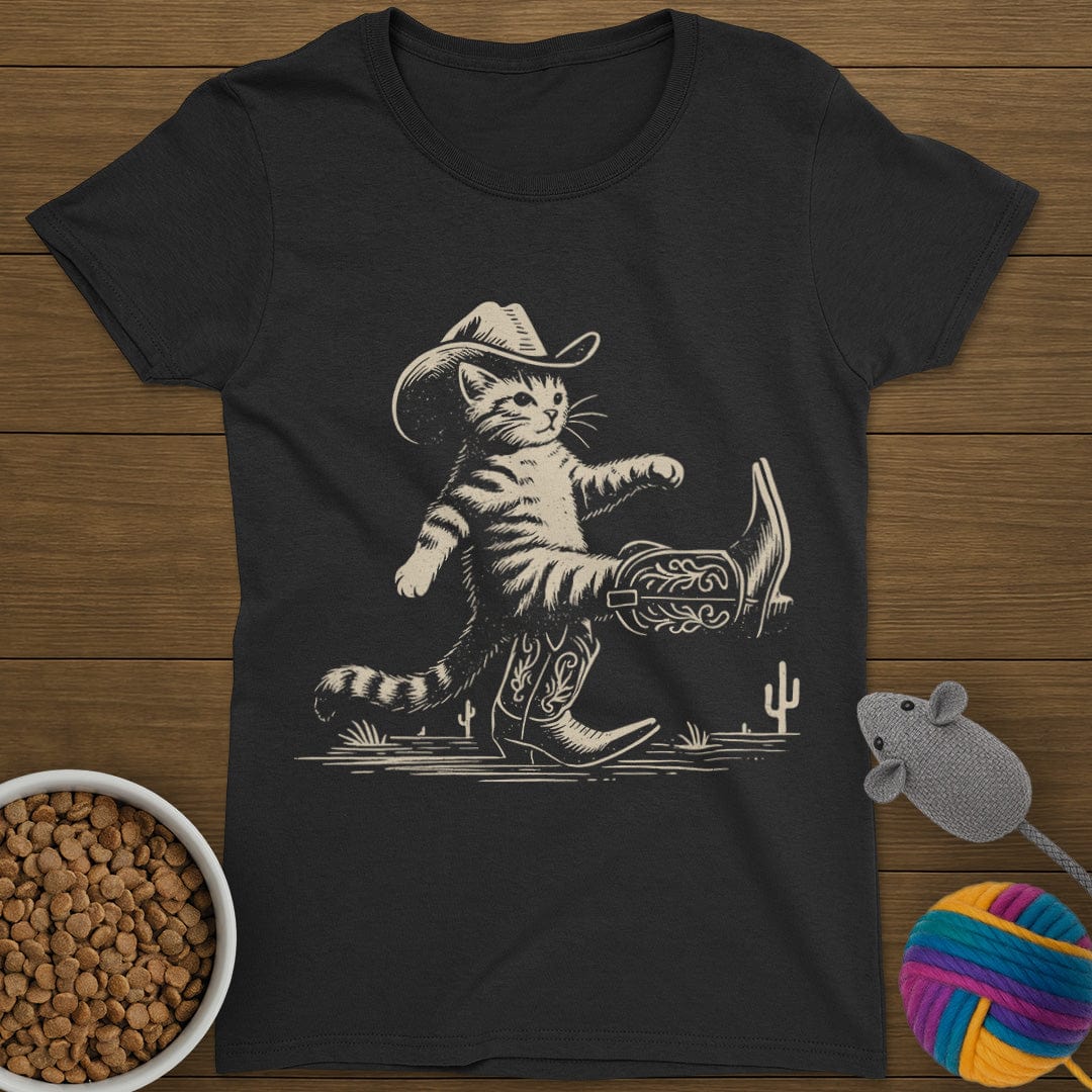 Cowboy Boots Cat T-Shirt Womens