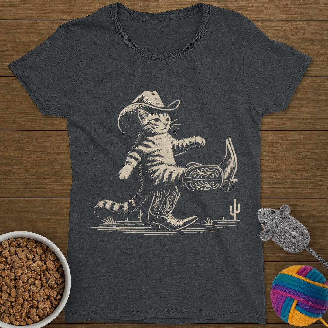 Cowboy Boots Cat T-Shirt Womens