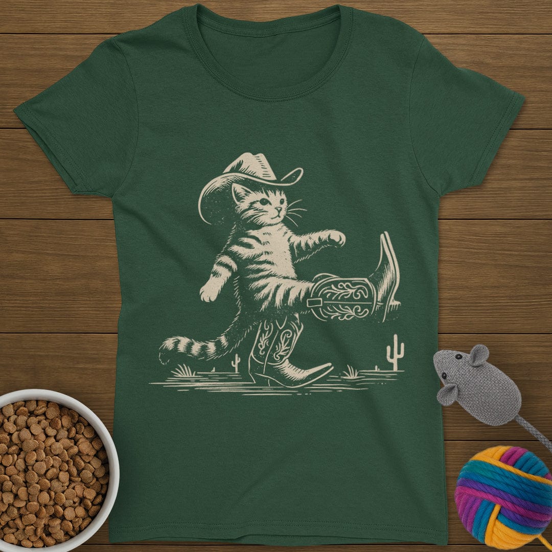 Cowboy Boots Cat T-Shirt Womens