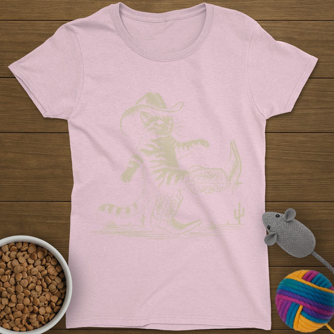 Cowboy Boots Cat T-Shirt Womens