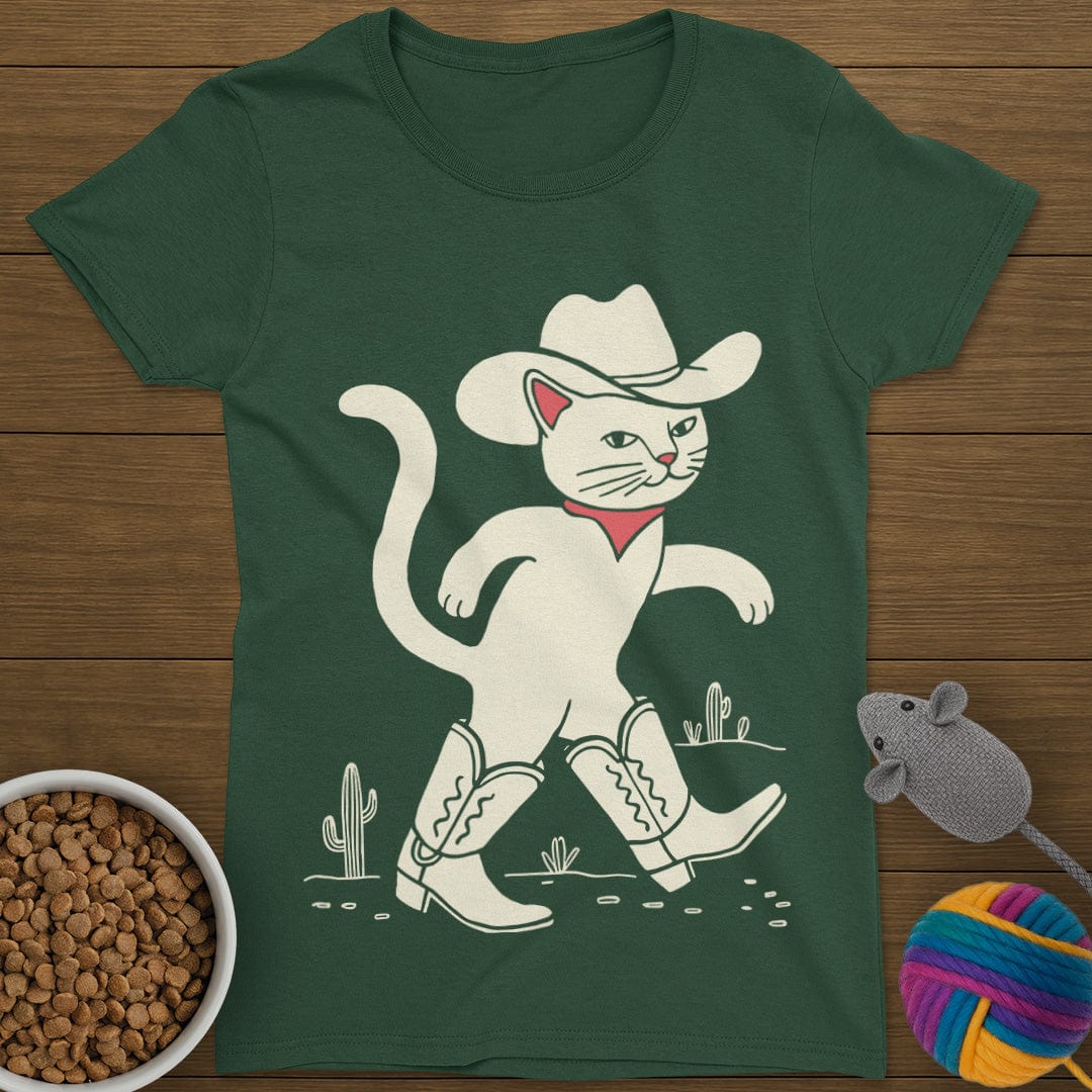 Cowboy Cat T-Shirt Womens